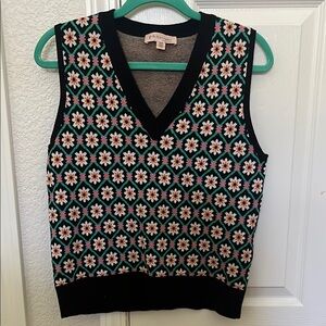 Philosophy Black and Green V-Neck Sweater